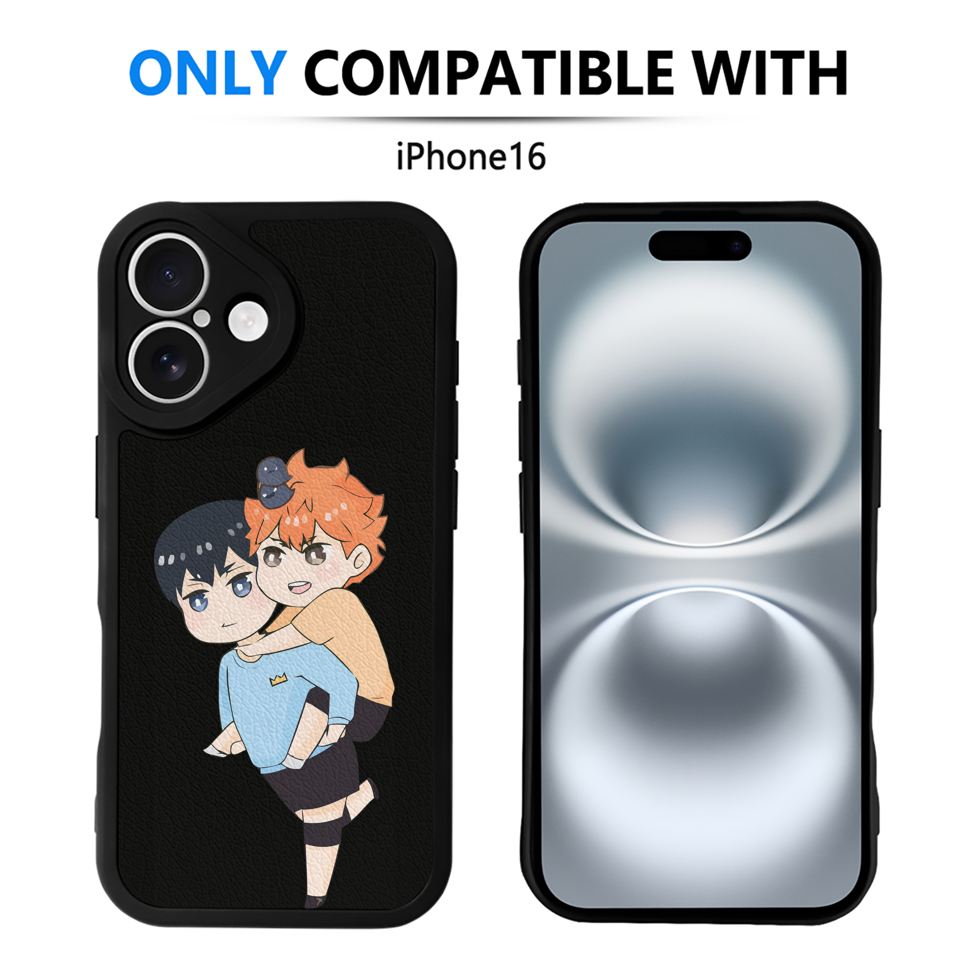 （画像用） ハイキュー!! Haikyu!! 【iPhone 16シリーズ対応】シリコンスマホケース（レザー調） 材質：シリコン